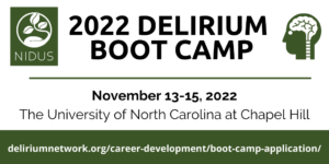 2022 NIDUS Delirium Boot Camp announcement graphic