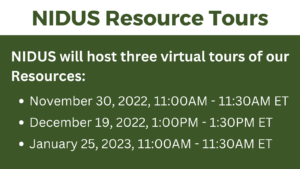 NIDUS Resources Tours graphic