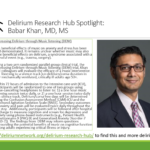 Dr. Babar Khan - NIDUS delirium research hub spotlight