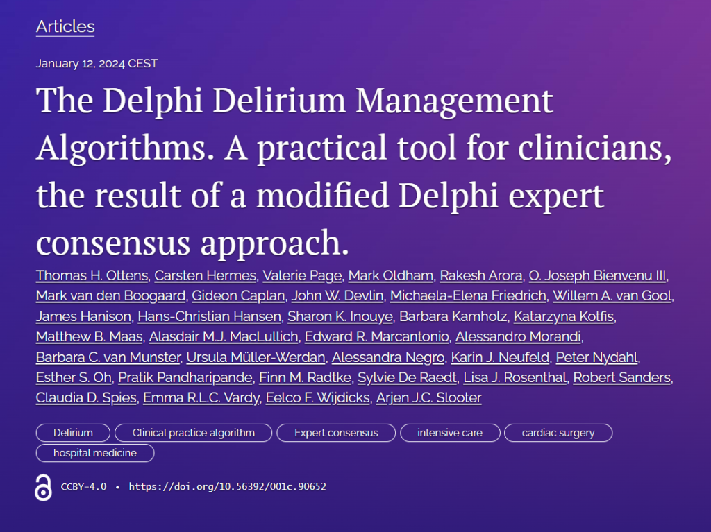 Delphi Delirium Management Algorithms article screenshot