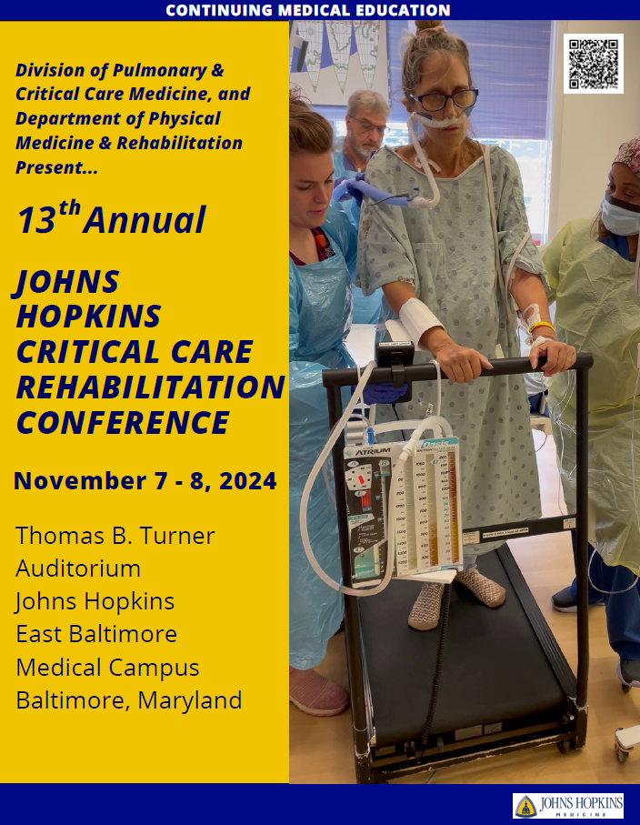 Register for 2024 Johns Hopkins Critical Care Rehab Conference