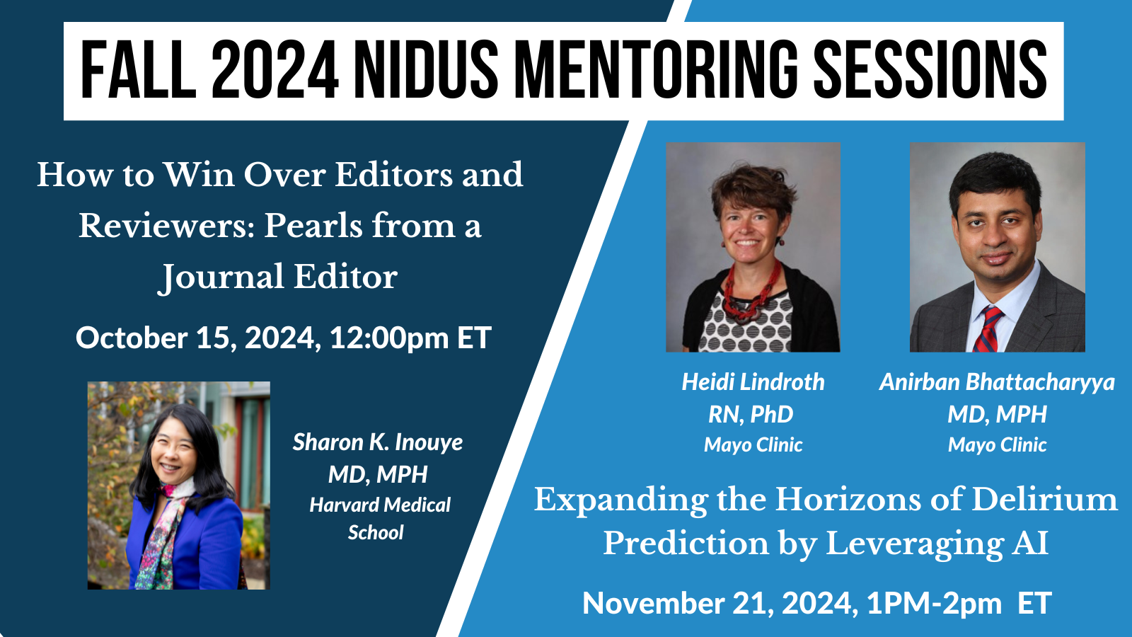 fall 2024 NIDUS Mentoring Sessions