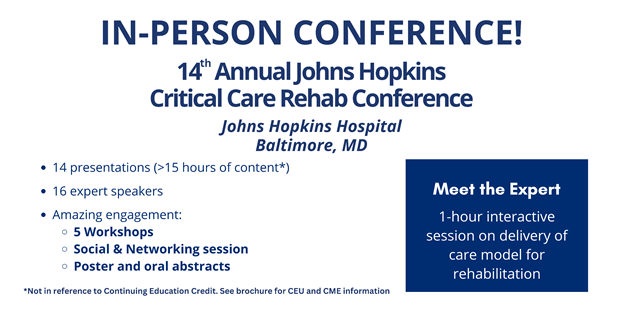 2025 Hopkins ICU Rehab Conference